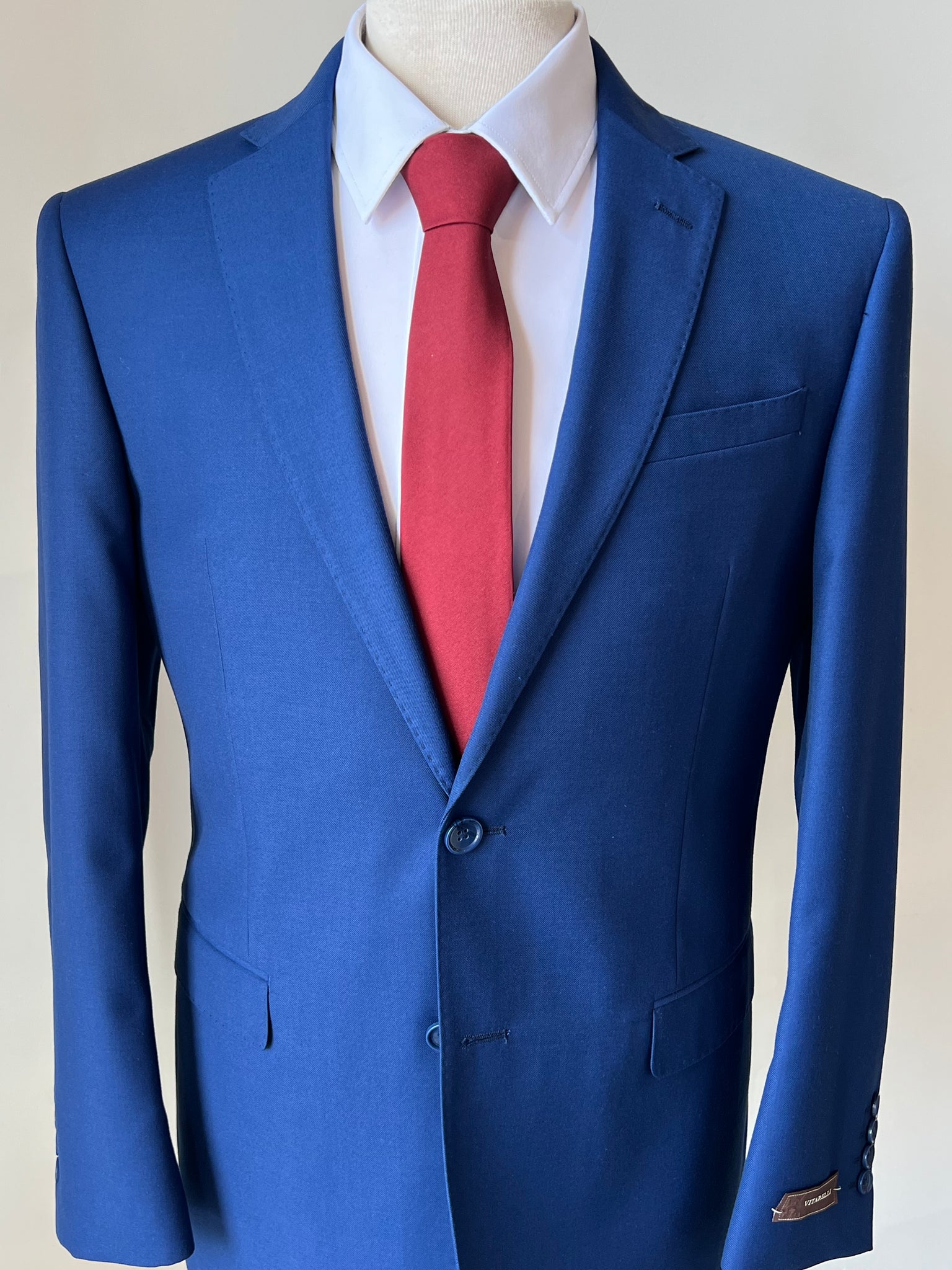 royal blue tie with suit